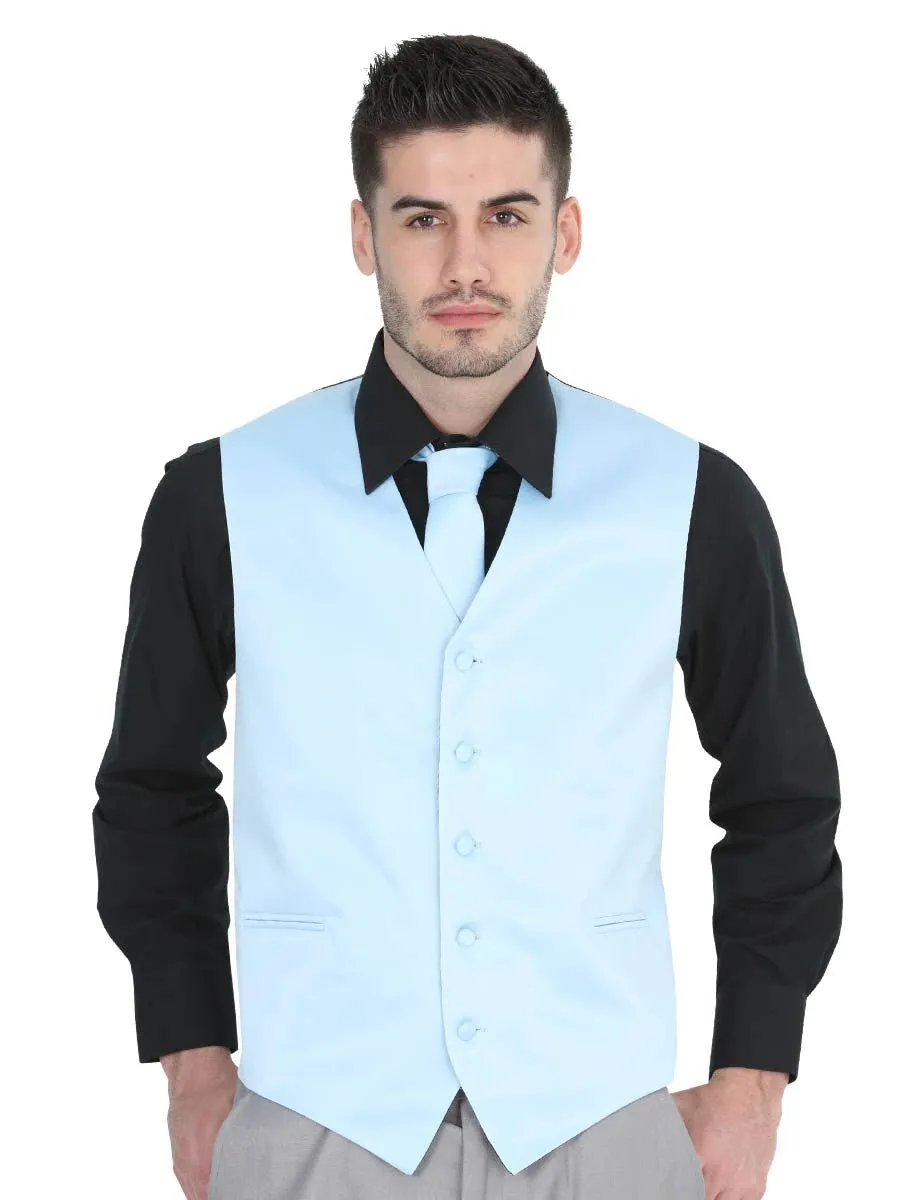 Men's Dressy Elegant Vest 'El General' Sky Blue Color 40311