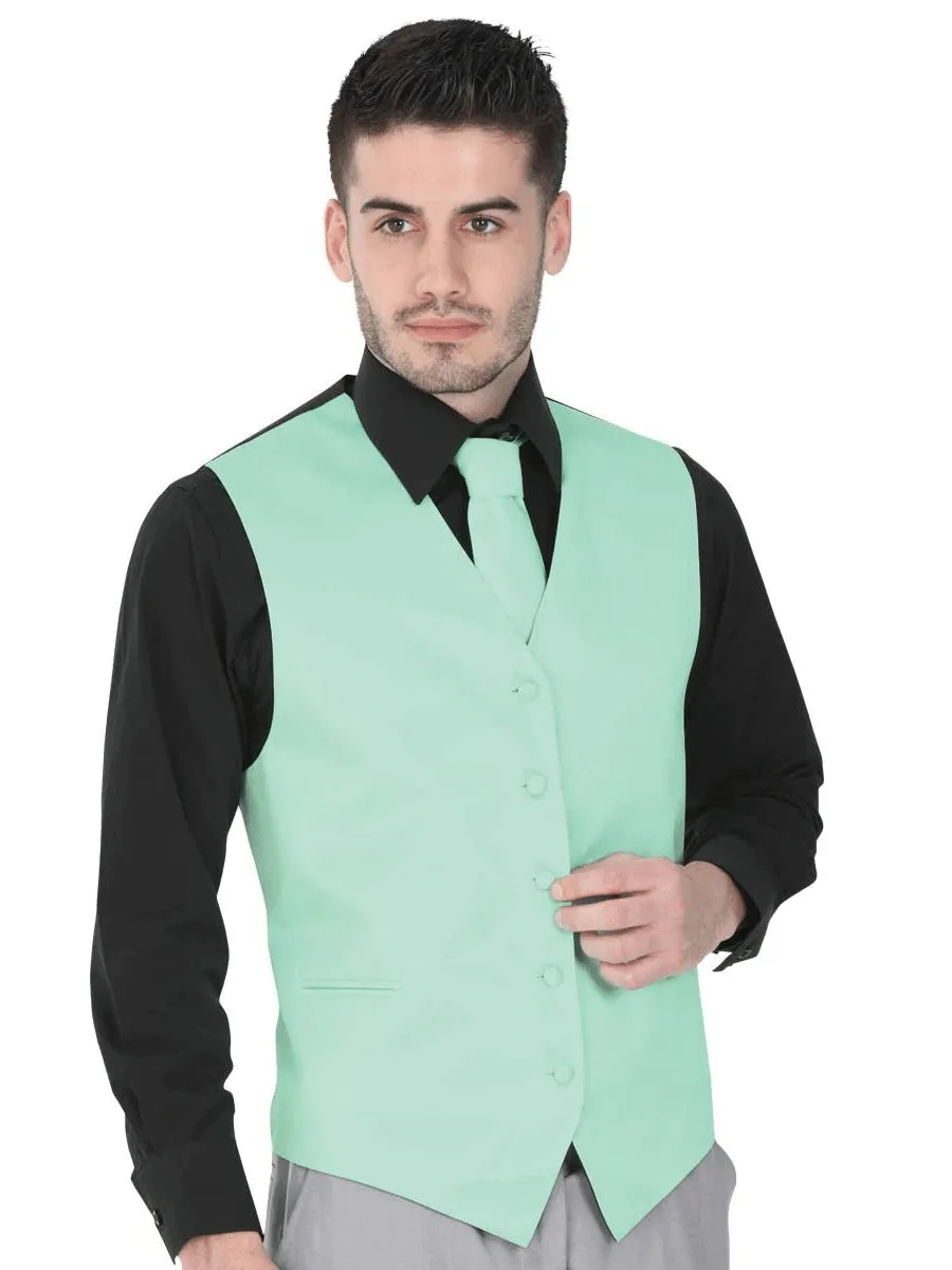 Men's Elegant Vest 'El General' Mint Color 40313