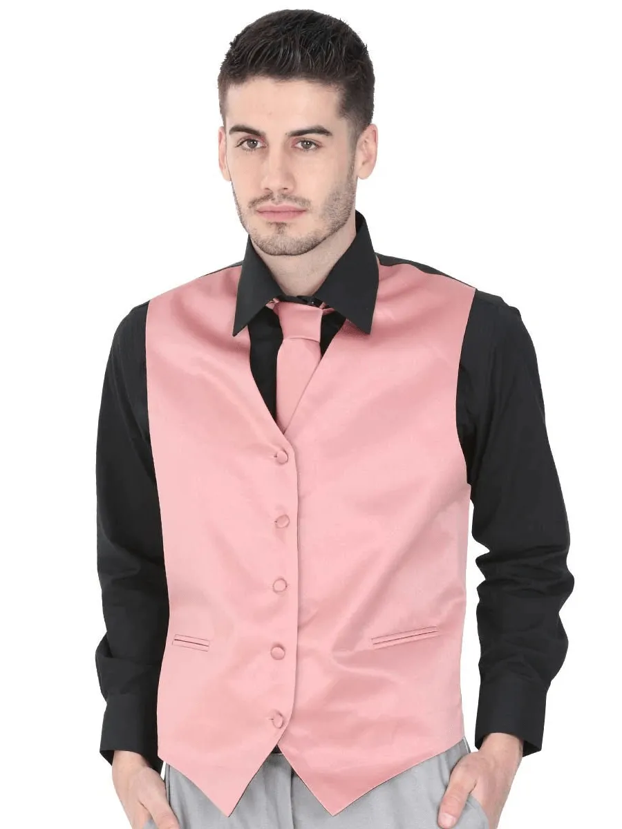 Men's Elegant Vest 'El General' Salmon Color 40321