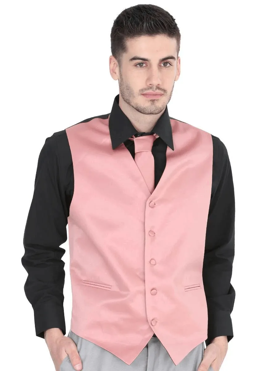 Men's Elegant Vest 'El General' Salmon Color 40321