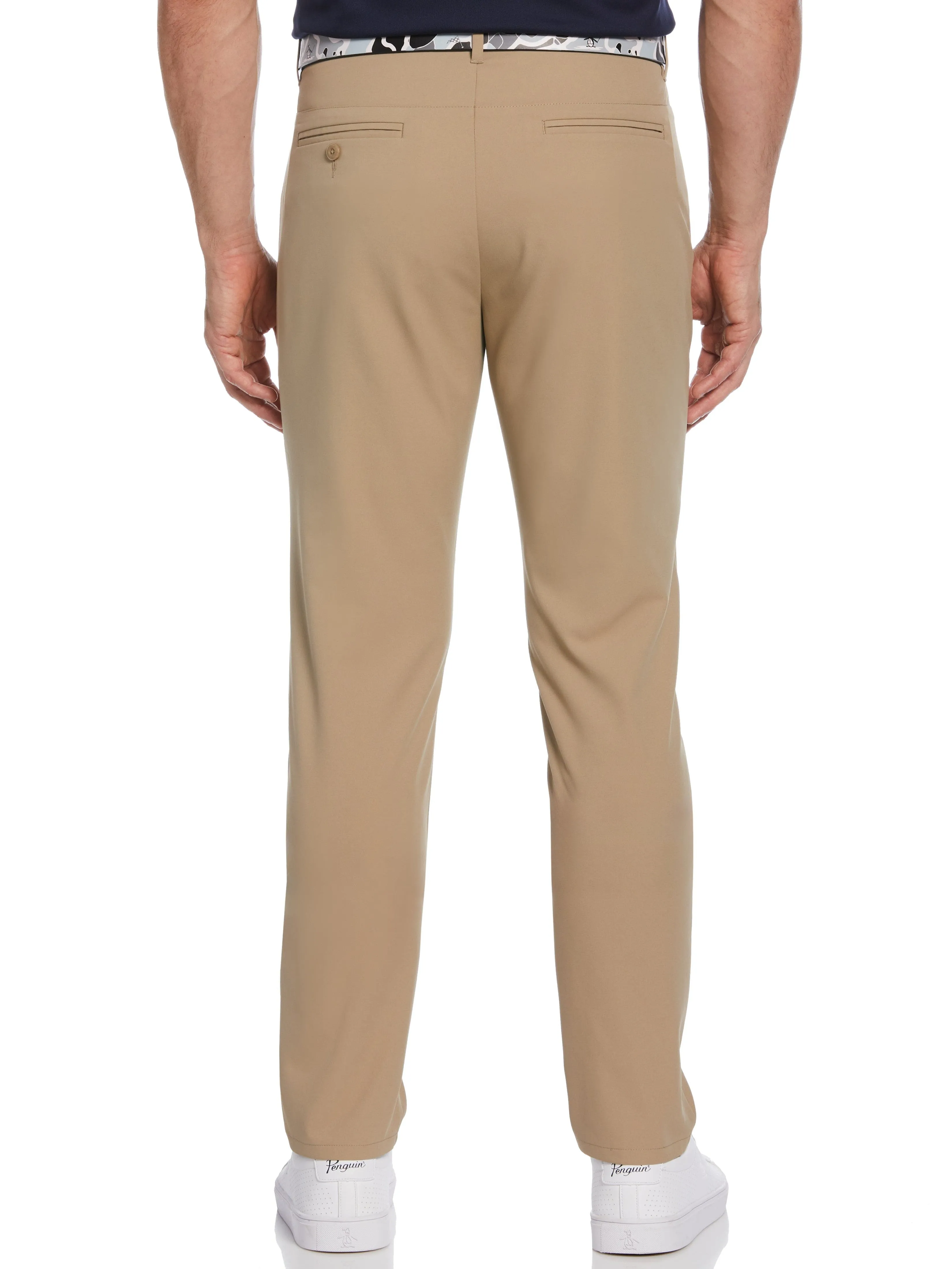 Men's Flat Front Solid Golf Trousers