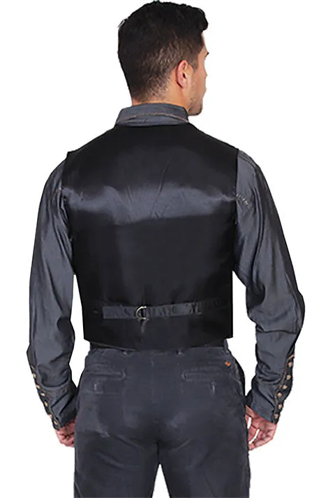 Men's Leather Vest Collection: Scully Western Suede Snap Front