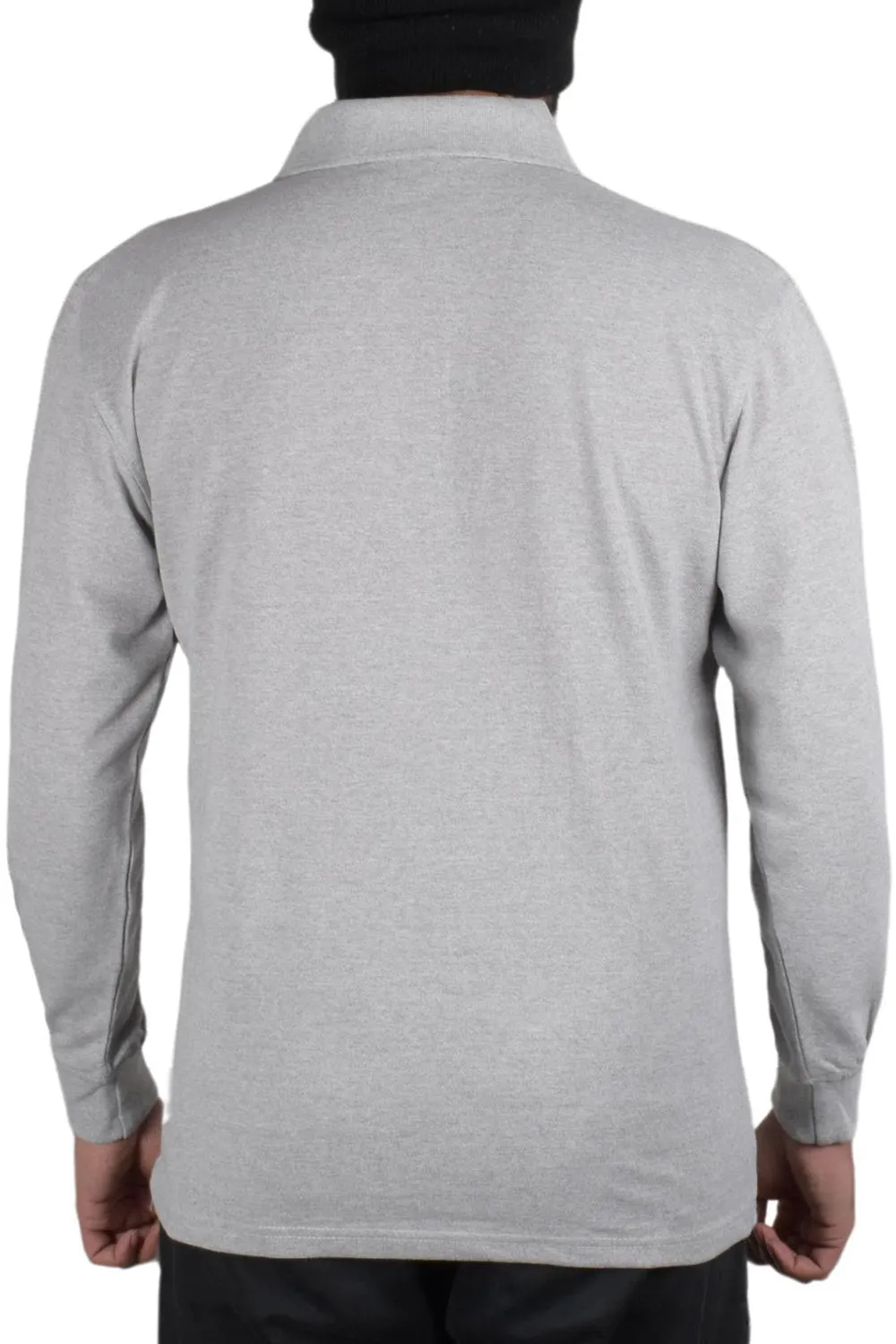 Mens Long Sleeve Polo Collar Shirt