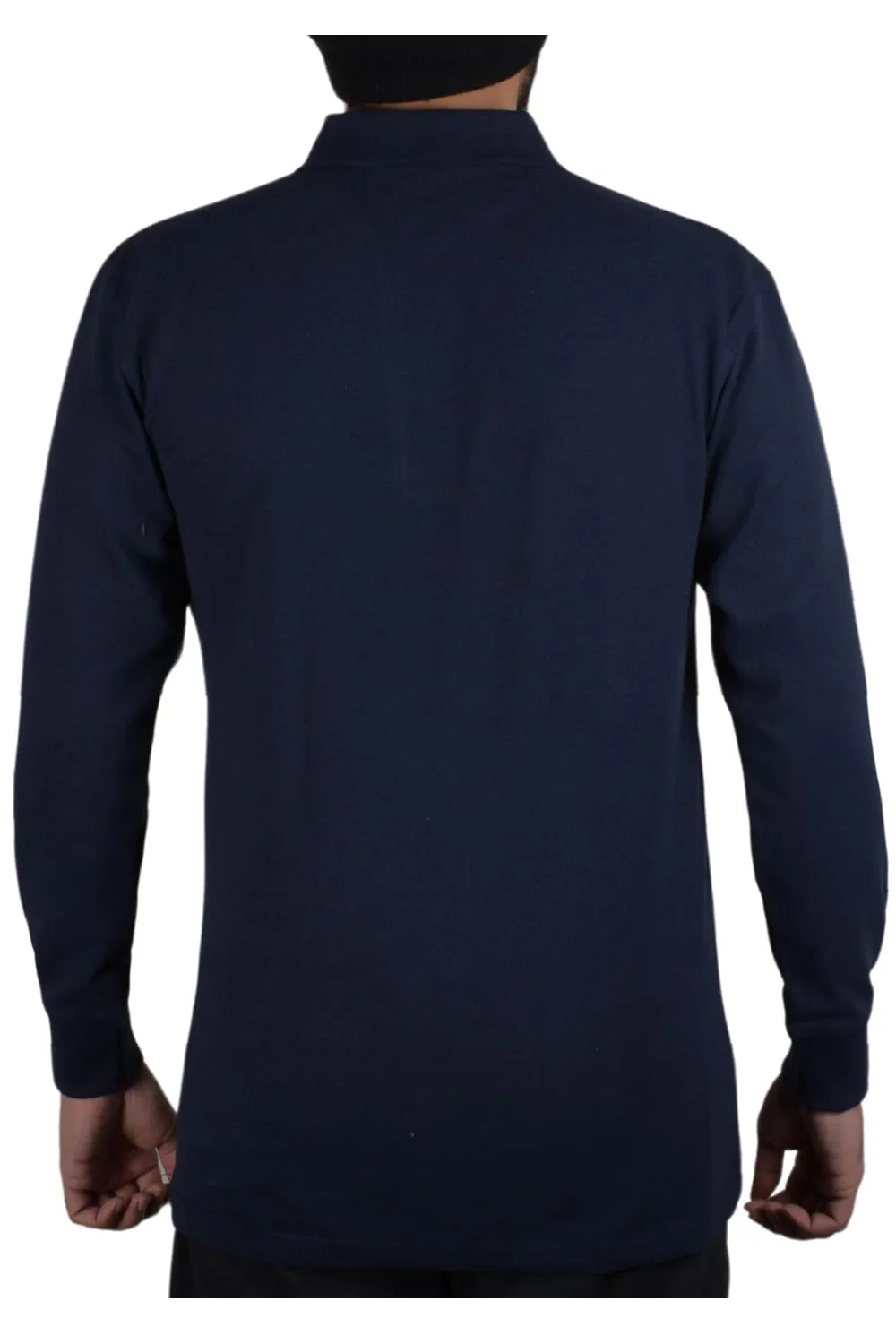 Mens Long Sleeve Polo Collar Shirt