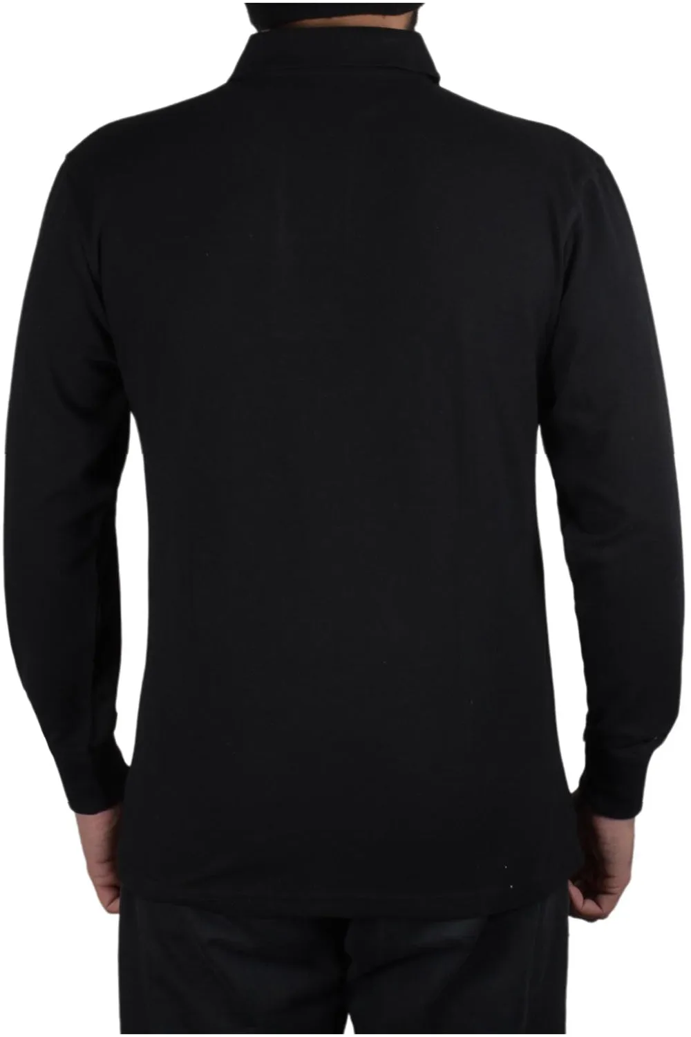 Mens Long Sleeve Polo Collar Shirt