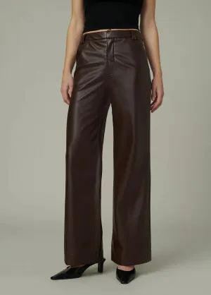 Mia Vegan Leather Crop Trouser