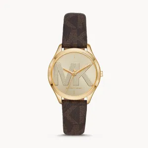 Michael Kors Jaycie Three-Hand Brown Leather Women's Watch - MK2862
