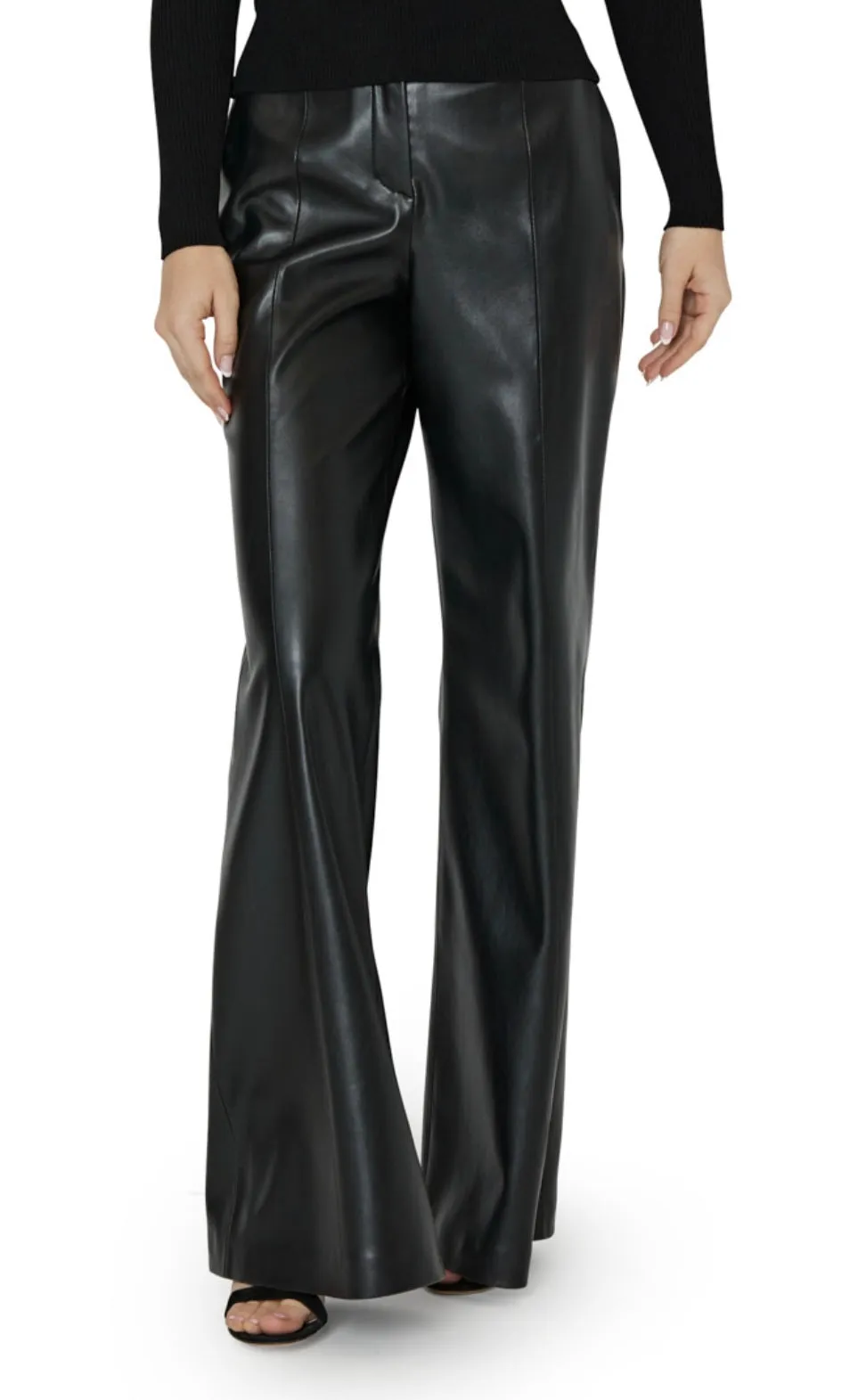 MILLY Nash Vegan Leather Pants Black