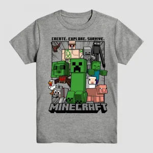 Minecraft Kids'  Short Sleeve Graphic T-Shirt
