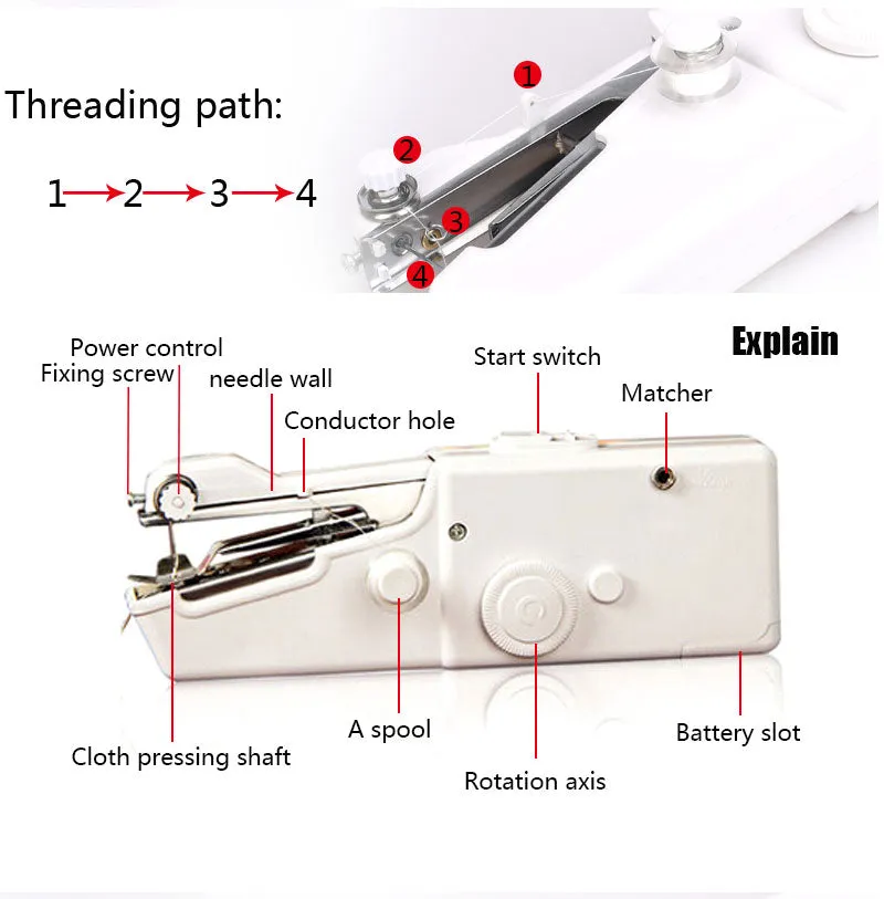 Mini Portable Handheld sewing machine