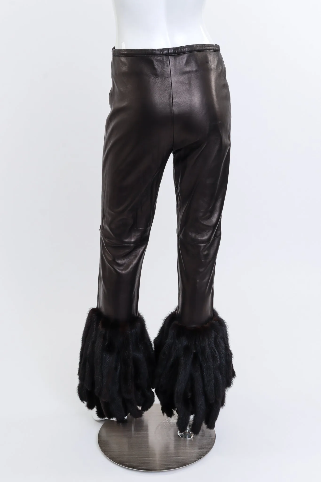 Mink Tail Leather Pant