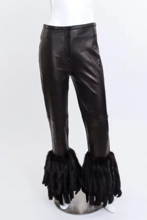 Mink Tail Leather Pant