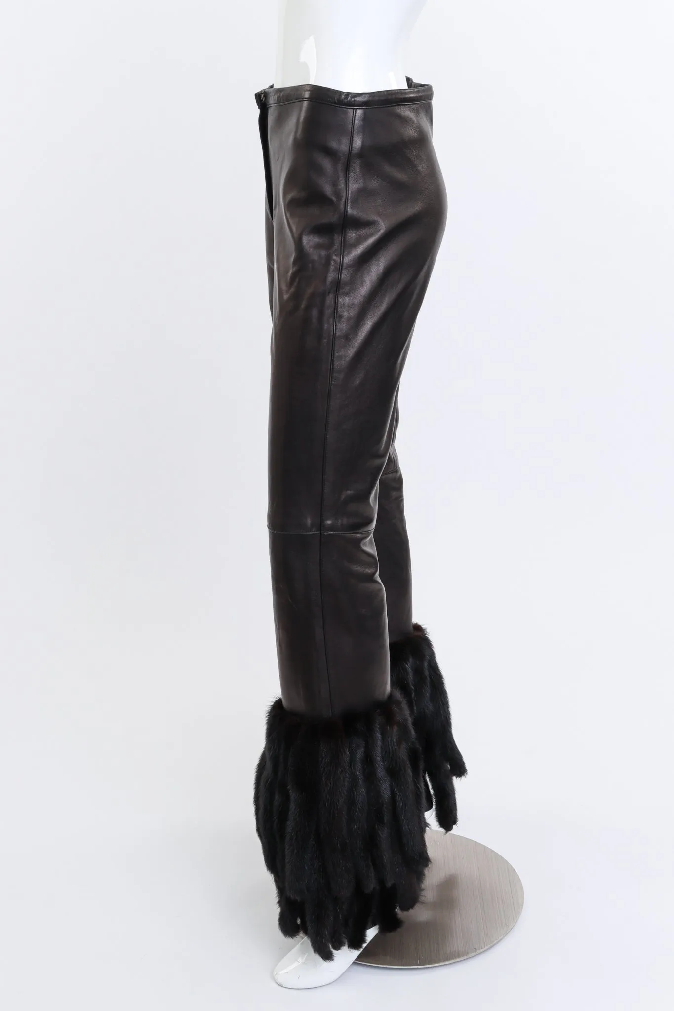 Mink Tail Leather Pant