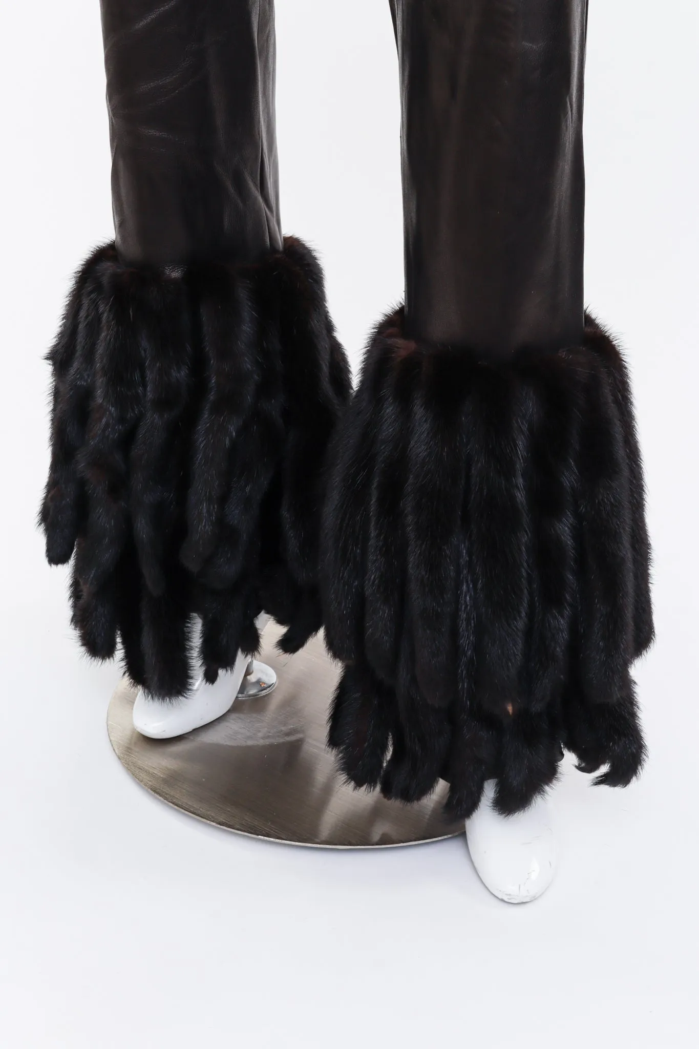 Mink Tail Leather Pant