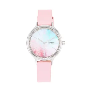 MOP ANLG WATCH 0 JWL SS LEATHER STRP