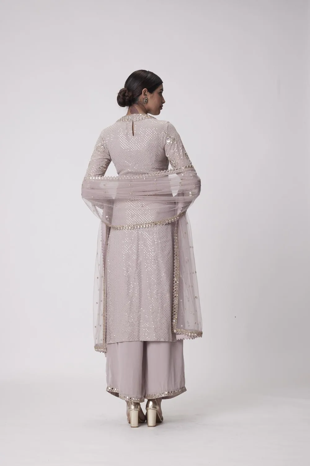 Mud  Mauve Straight Kurta Set