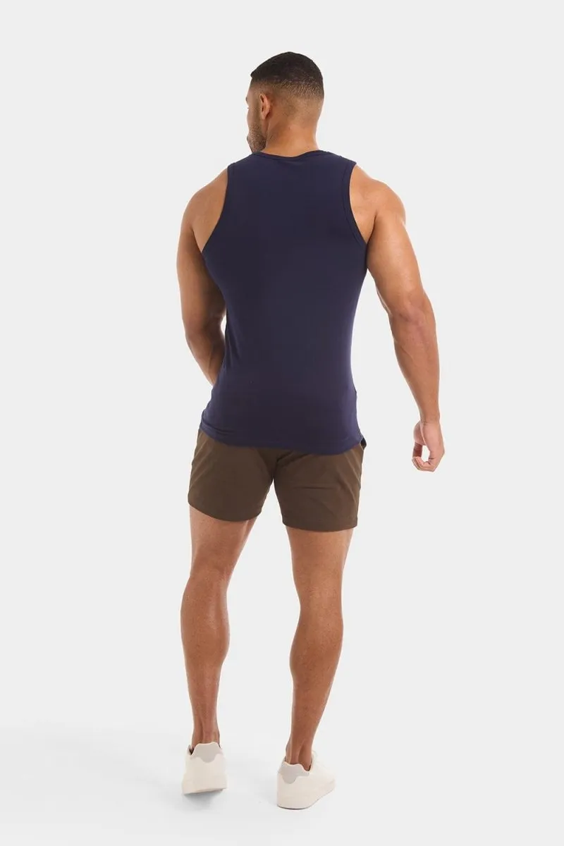 Muscle Fit Vest in True Navy