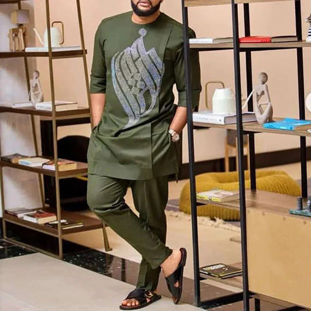 New African Summer Business Men’s Short Sleeve Suit