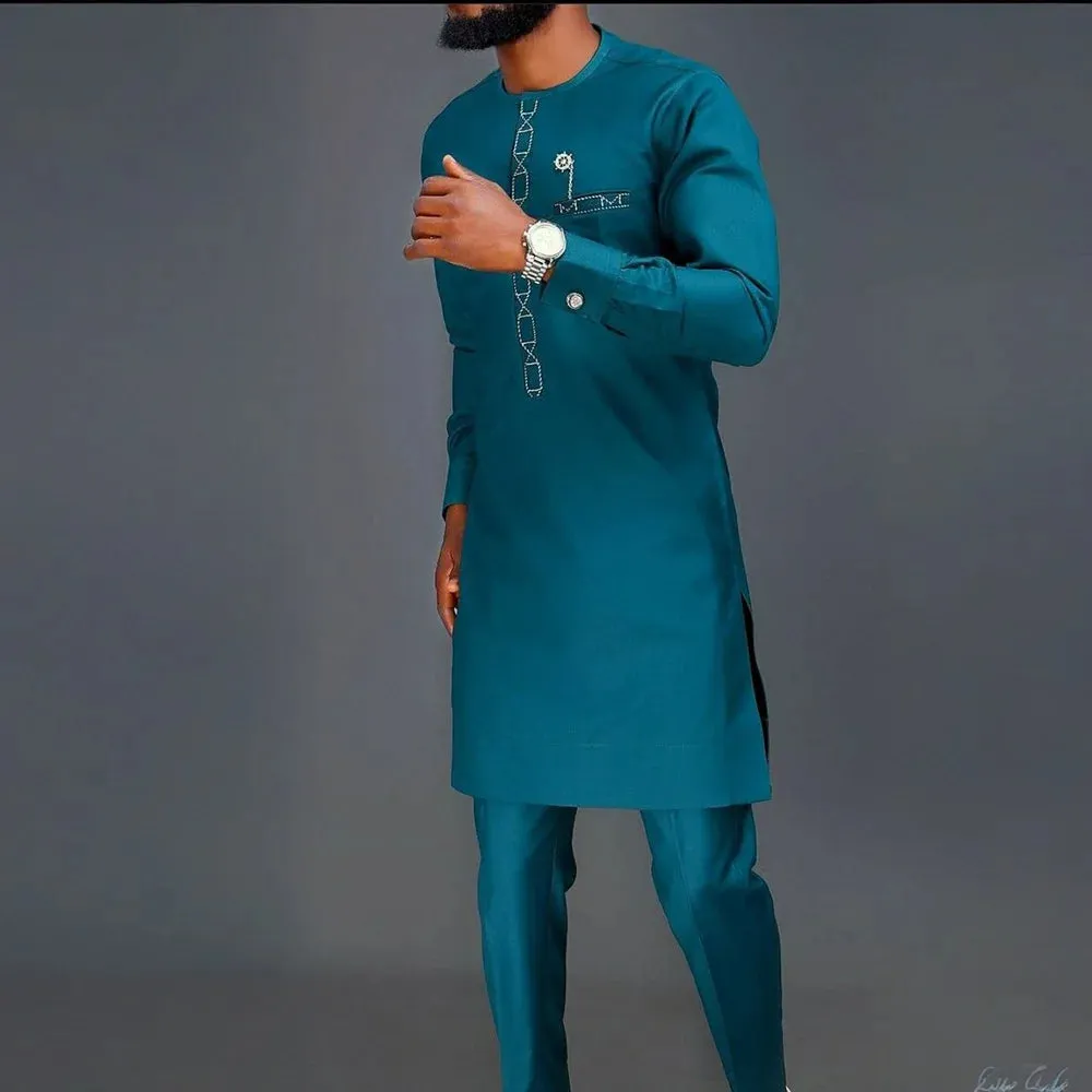 New African Summer Business Men’s Short Sleeve Suit
