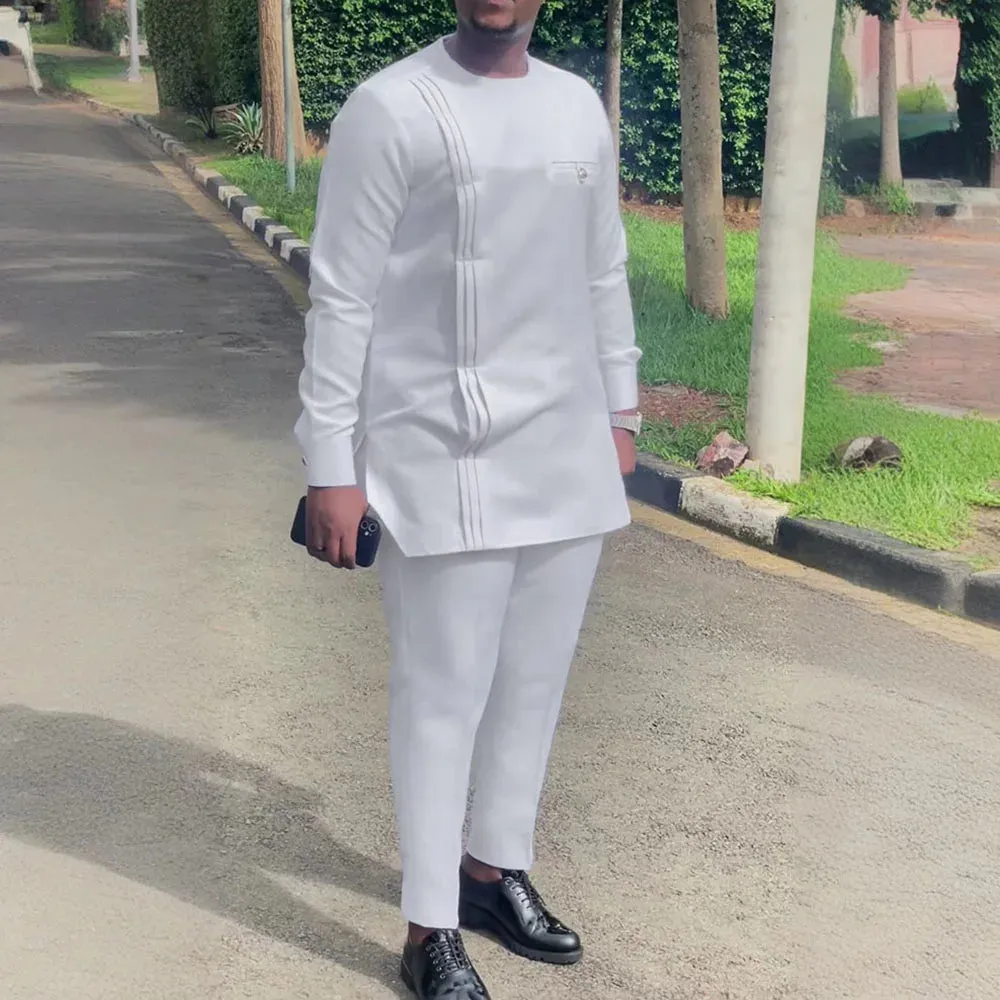 New African Summer Business Men’s Short Sleeve Suit