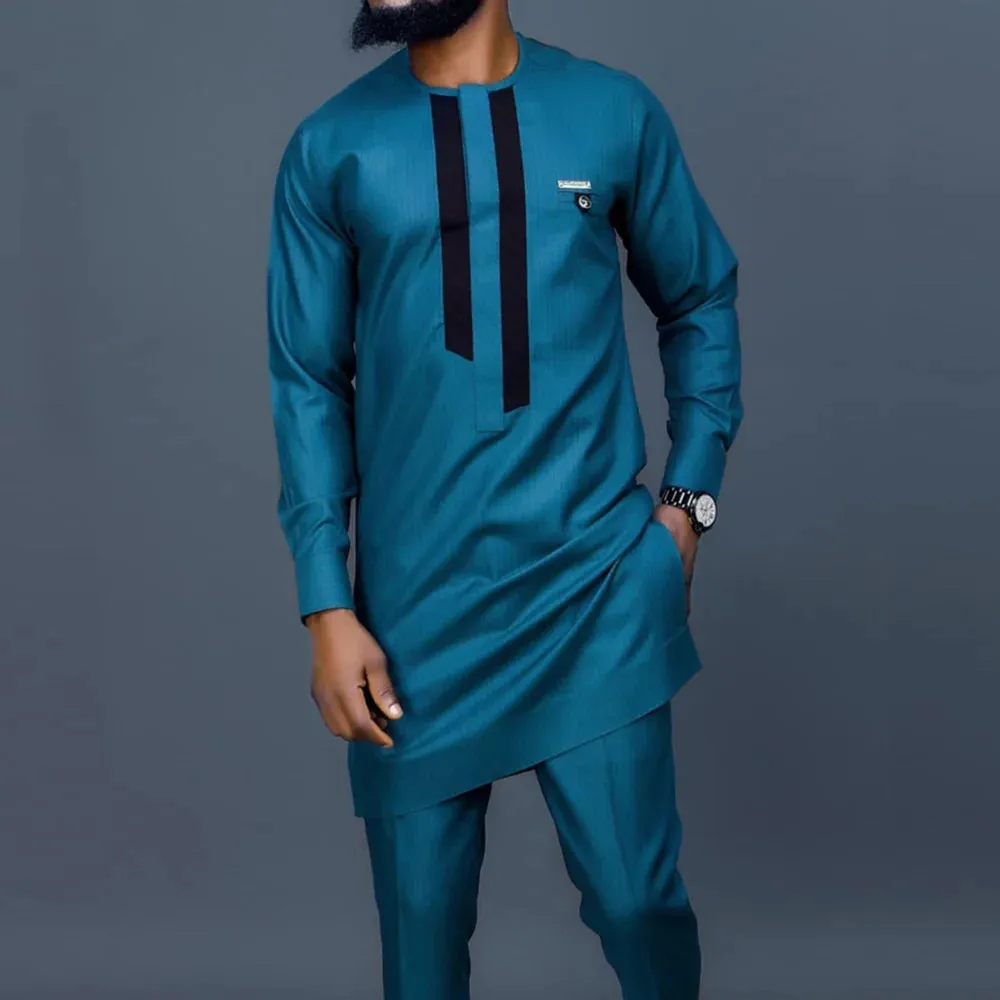 New African Summer Business Men’s Short Sleeve Suit
