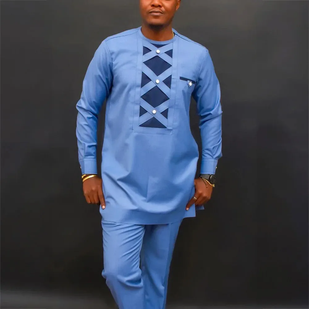New African Summer Business Men’s Short Sleeve Suit
