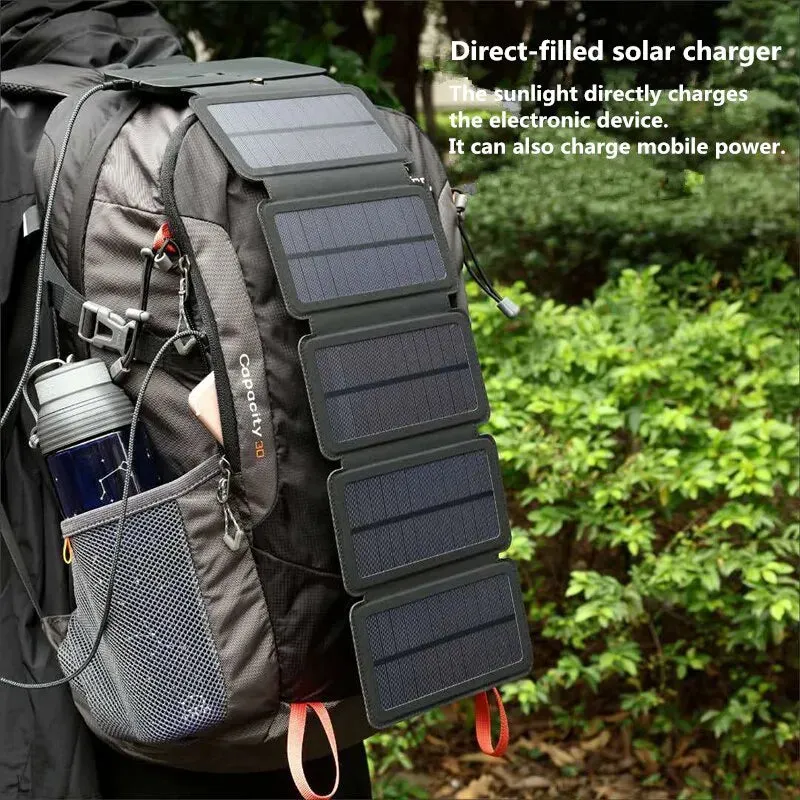 Outdoor Portable Solar Charging Panel Foldable 5V 1A USB Output Device Camping
