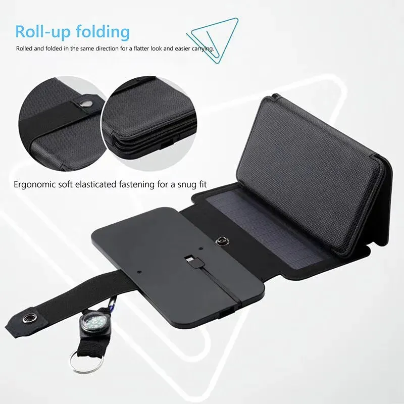 Outdoor Portable Solar Charging Panel Foldable 5V 1A USB Output Device Camping