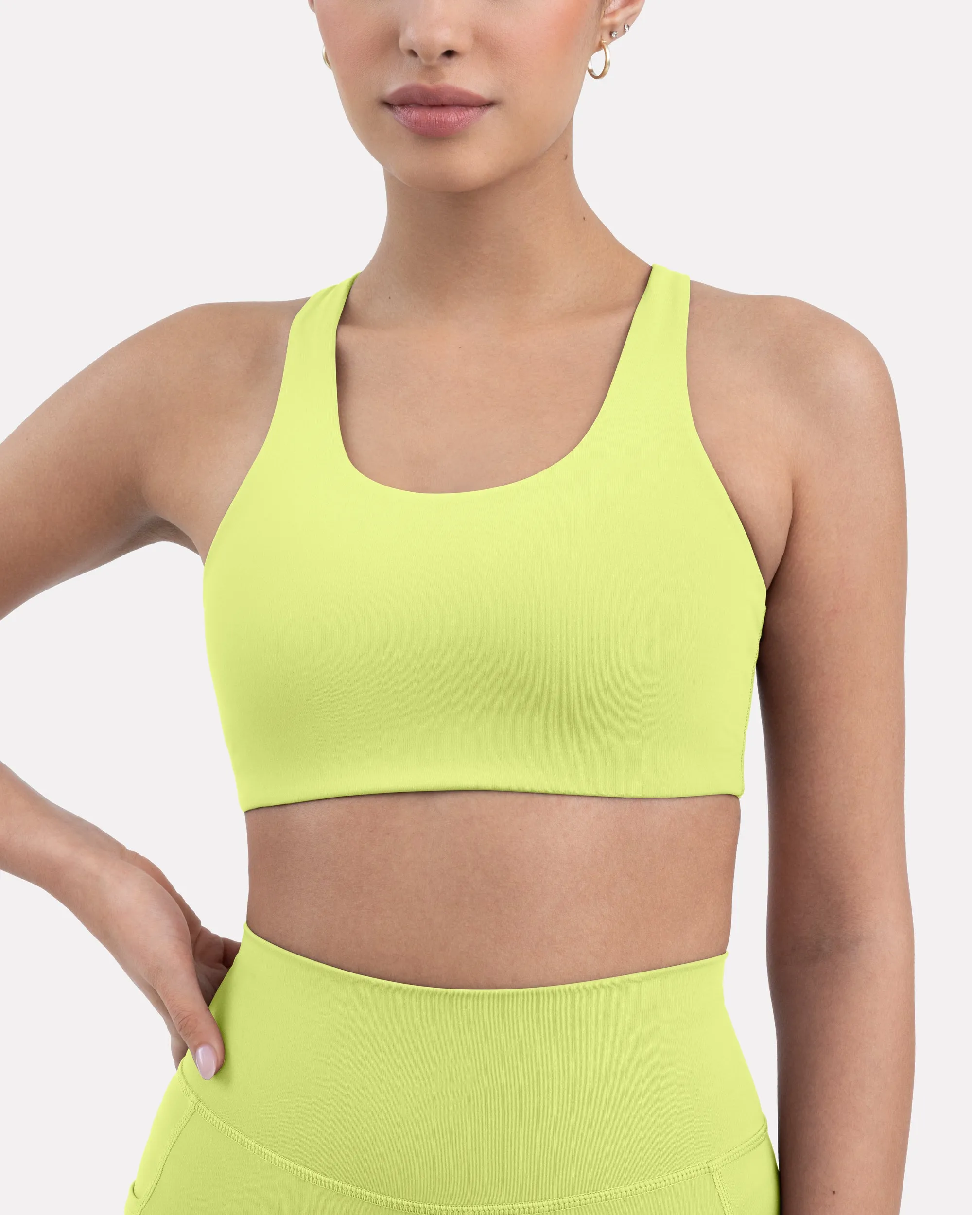 Performance High-Support Racerback Sheer Sports Bra