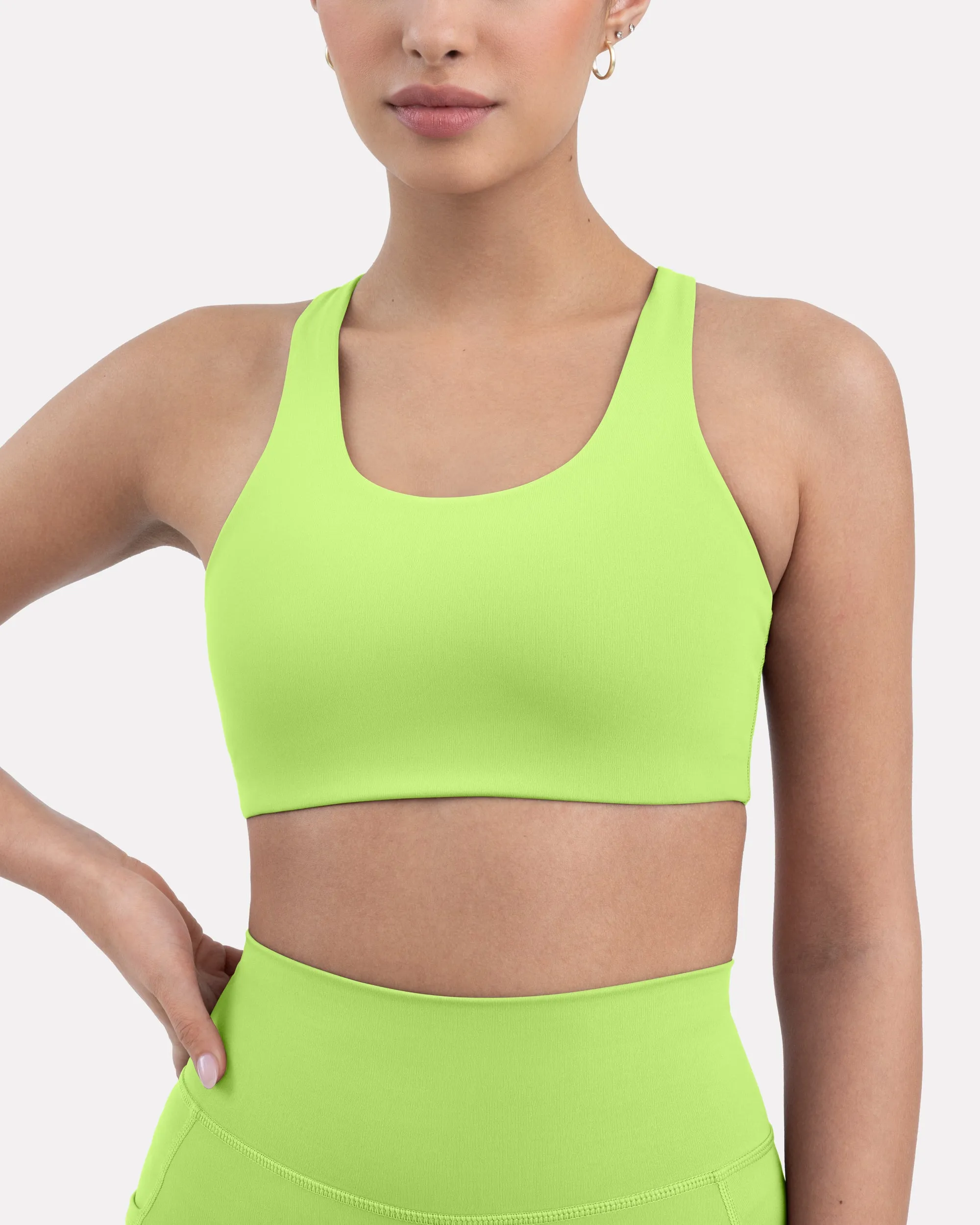 Performance High-Support Racerback Sheer Sports Bra