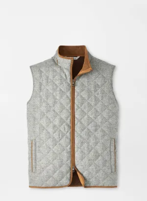 Peter Millar Mens Classic Fit Essex Wool Vest - GALE GREY
