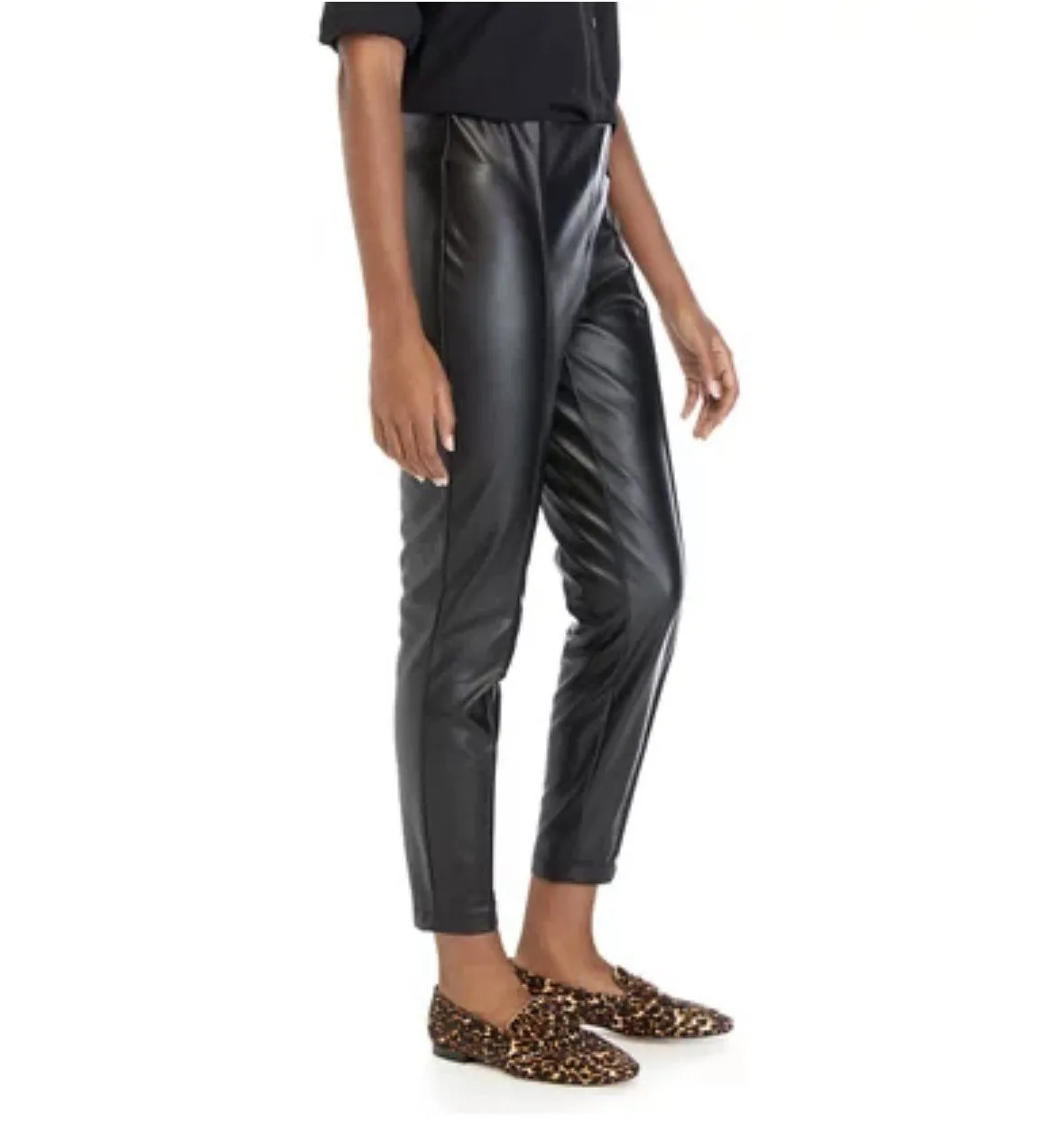 Petite Faux Leather Pants