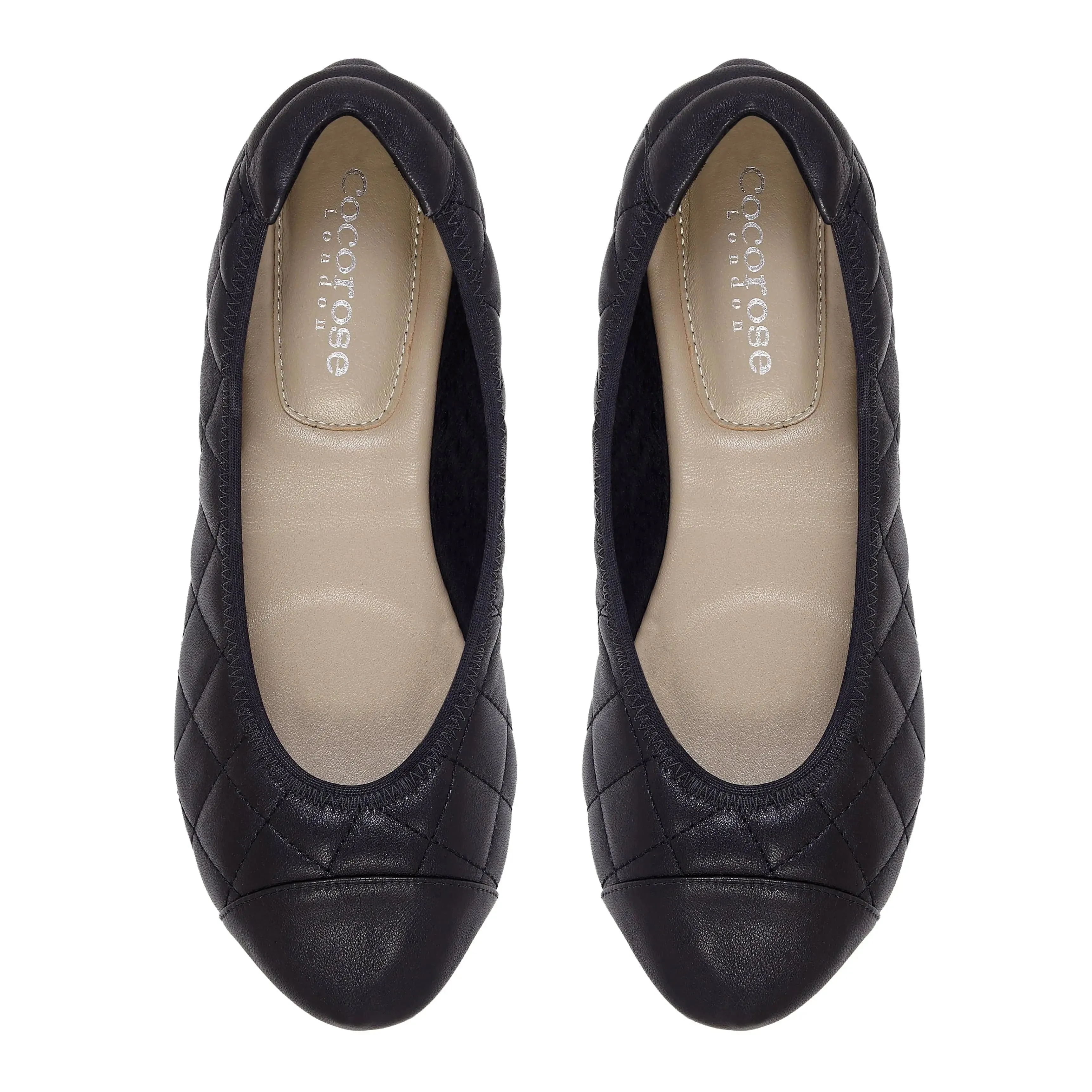 Piccadilly - Quilted Black Ballerinas