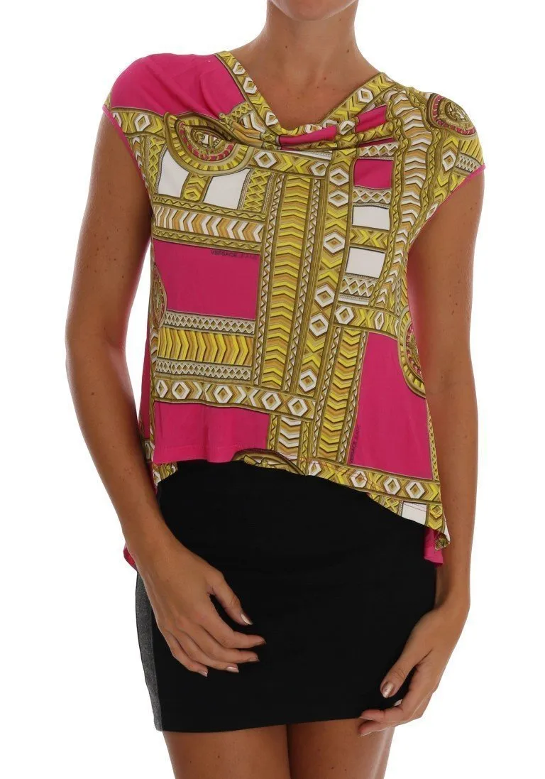 Pink Yellow Baroque Blouse