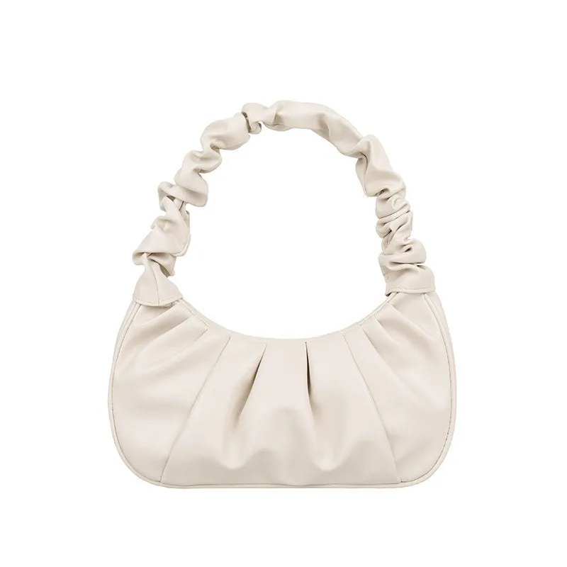 Pleated Baguette Shoulder Portable Bag