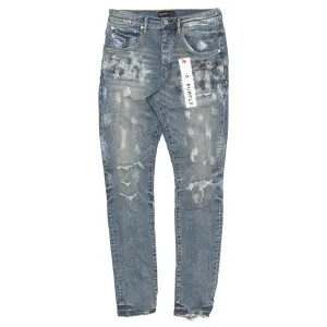 Purple Brand P002 Worn Mid Indigo Destroy Jeans