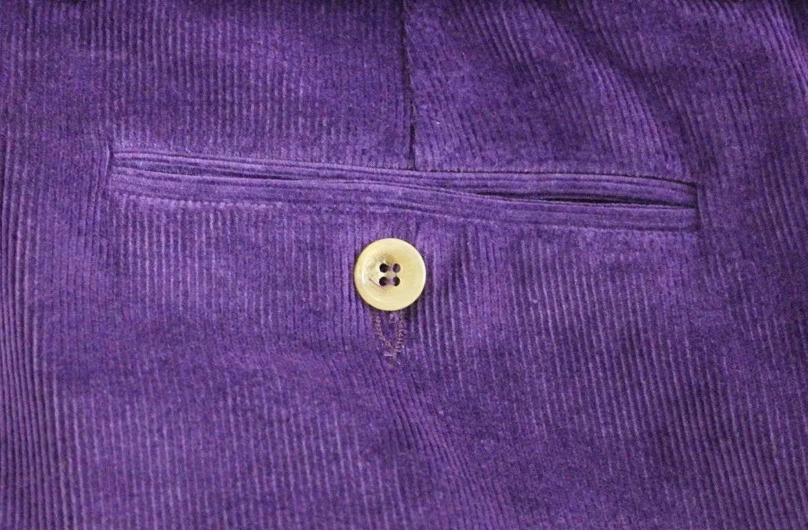Purple Cotton Corduroys Jeans
