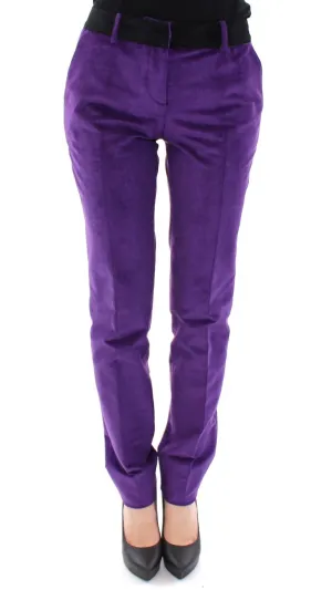 Purple Cotton Corduroys Jeans