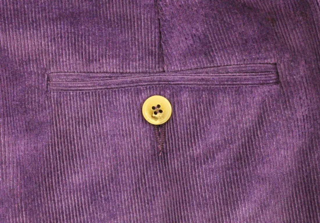 Purple Cotton Corduroys Jeans