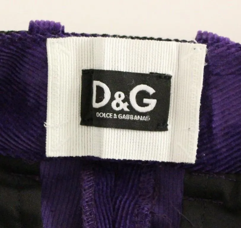 Purple Cotton Corduroys Jeans