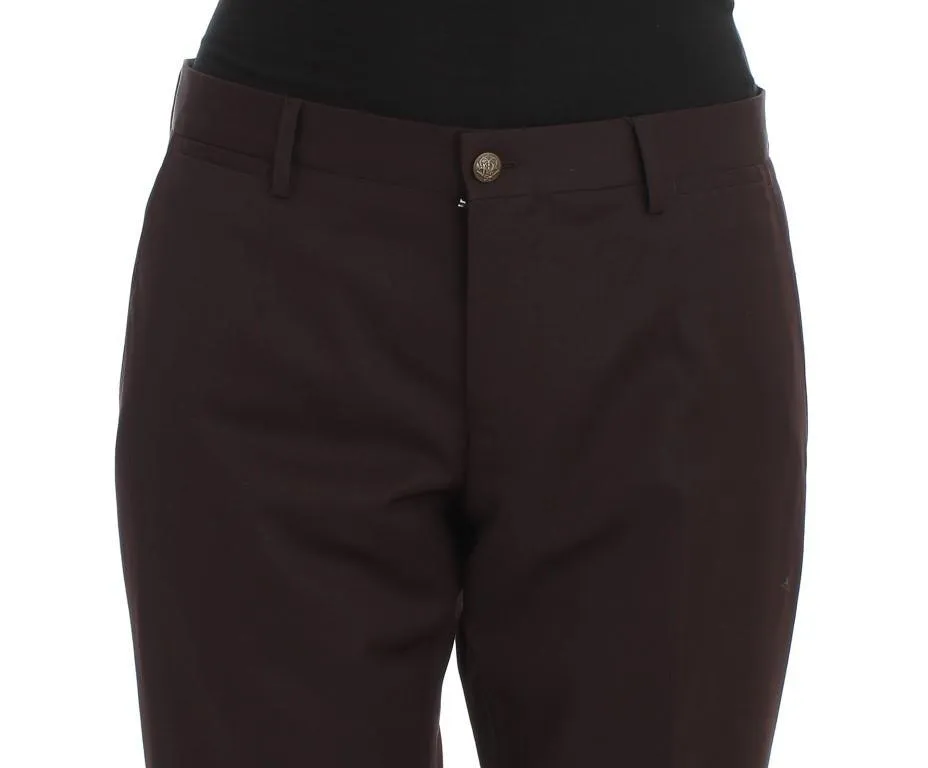 Purple Stretch Dress Women Pants