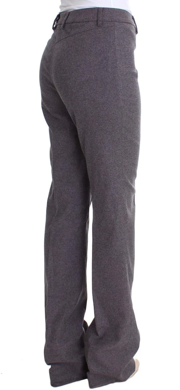 Purple Wool Stretch Dress Pants