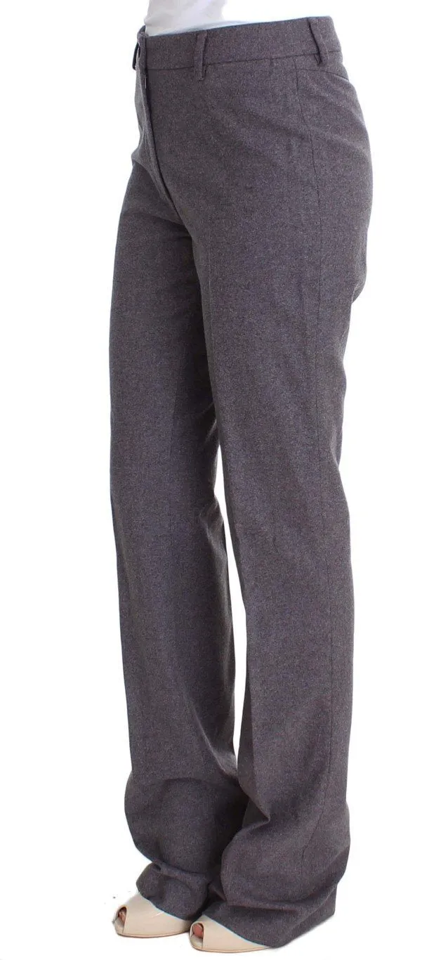 Purple Wool Stretch Dress Pants