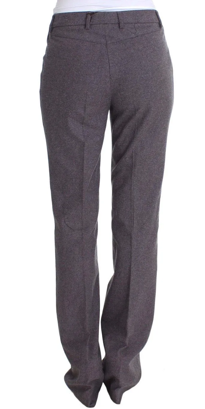 Purple Wool Stretch Dress Pants