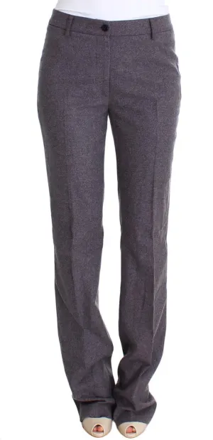 Purple Wool Stretch Dress Pants