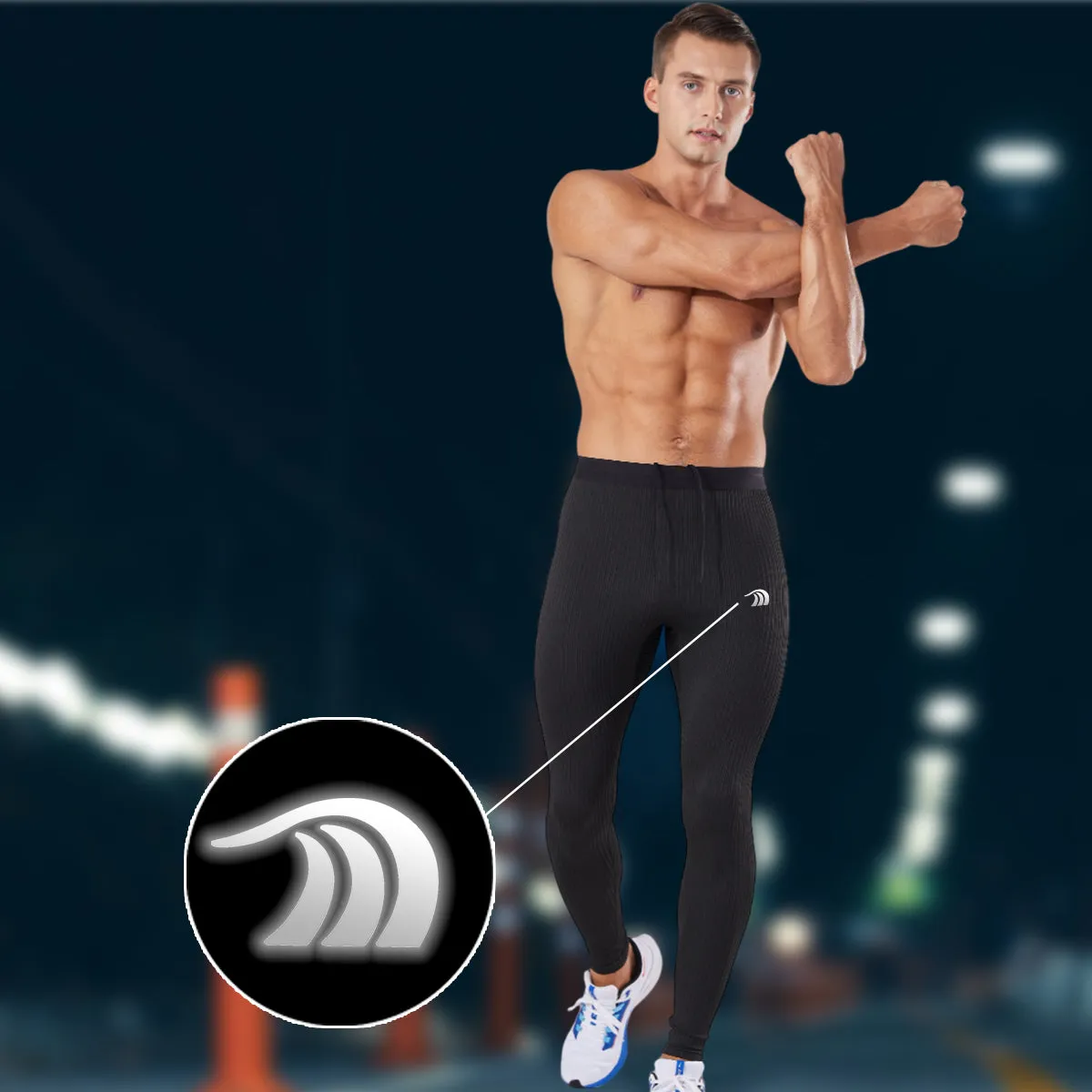 Ribbed Compression Sports Pants