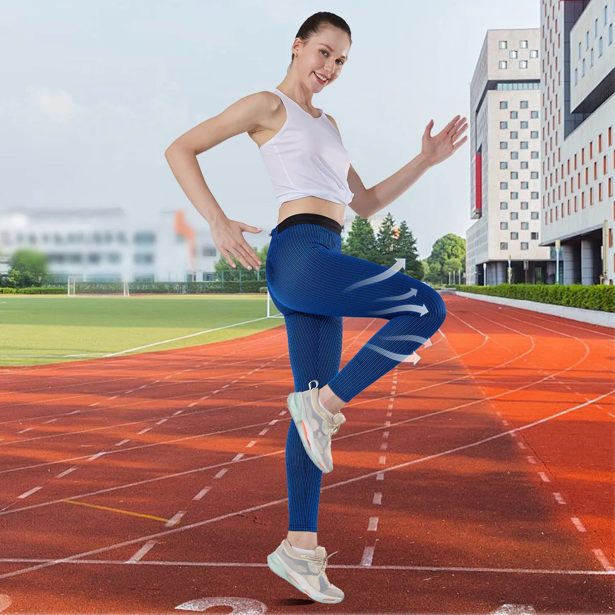 Ribbed Compression Sports Pants