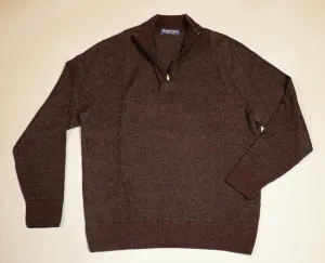 Royal Alpaca Diagonal Stripe Quarter Zip