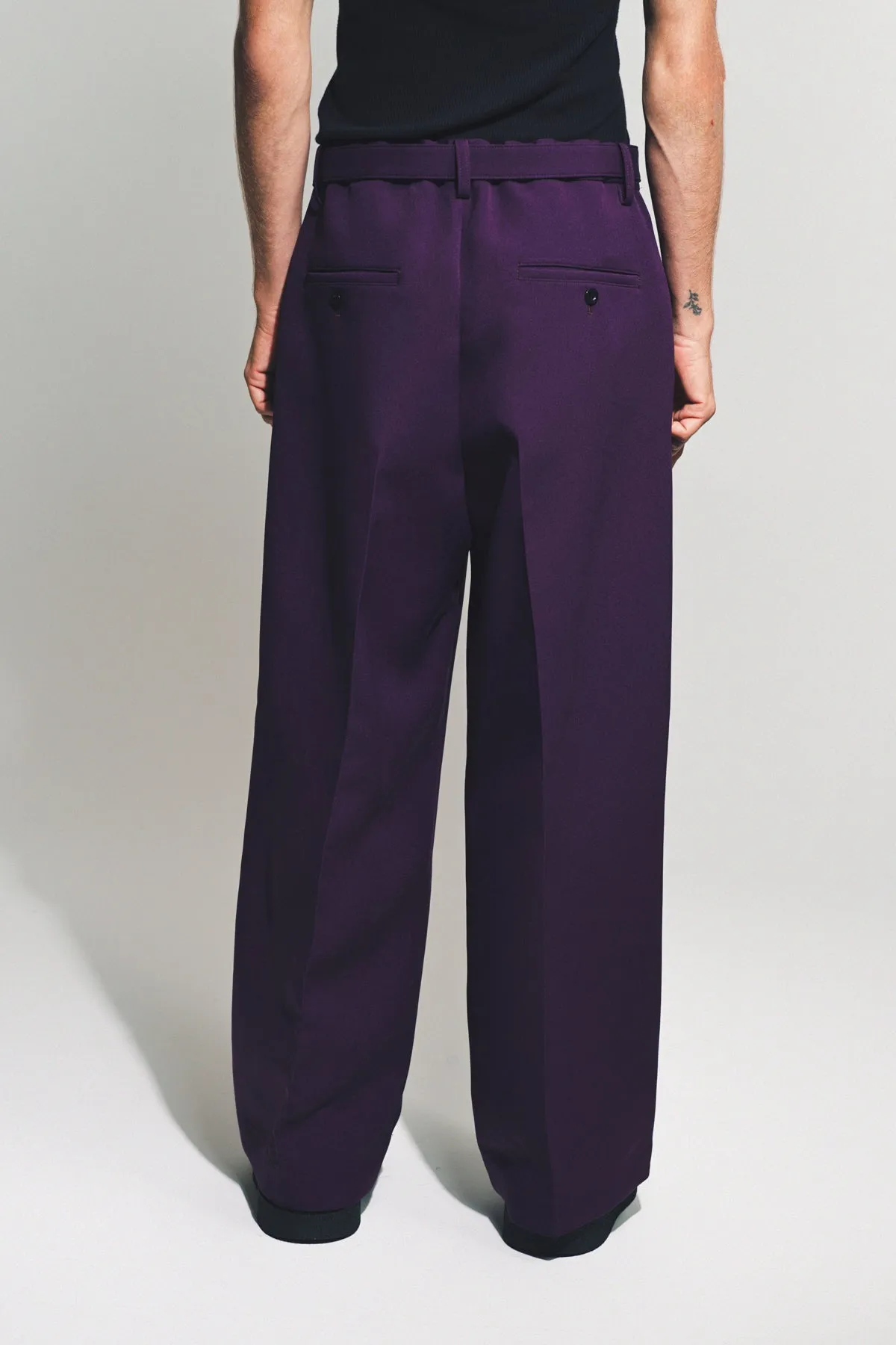 SACAI | MATELASSE TWILL PANTS