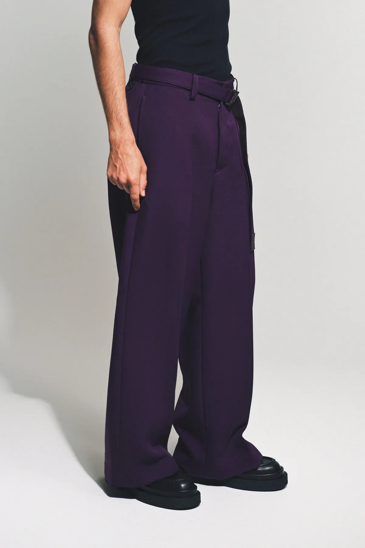 SACAI | MATELASSE TWILL PANTS